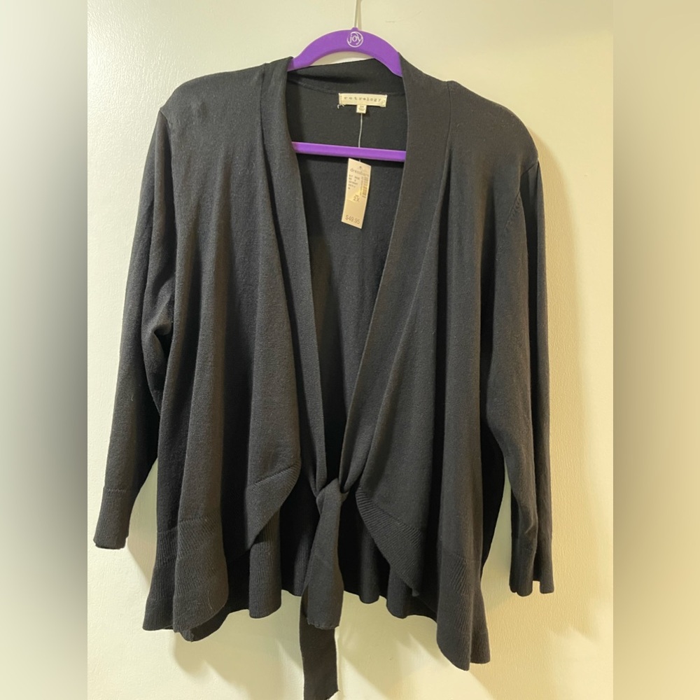 NWT Retrology Black Cardigan Sweater